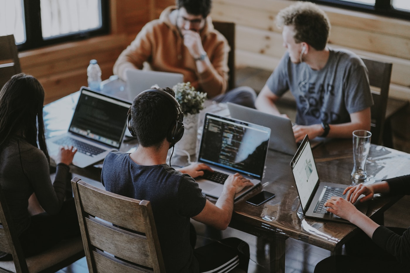 Tutoring business owner reviewing website traffic and local search performance on a laptop